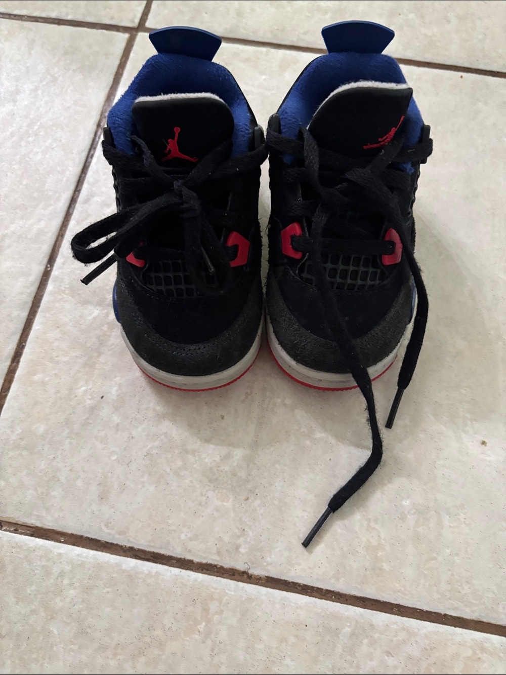 Jordan for babies Navy and Black Sneakers with Red Accents